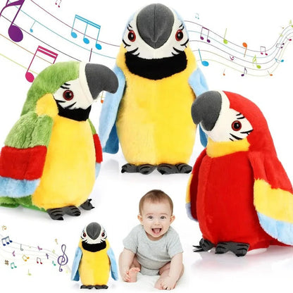 Zentrivo Talking & Music-Playing Parrot Plush Toy