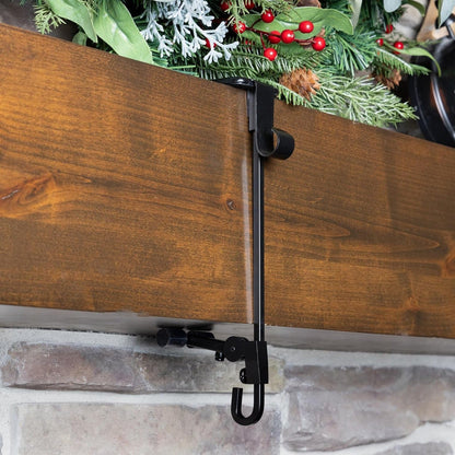 Zentrivo Adjustable Fireplace Stocking and Garland Hanger