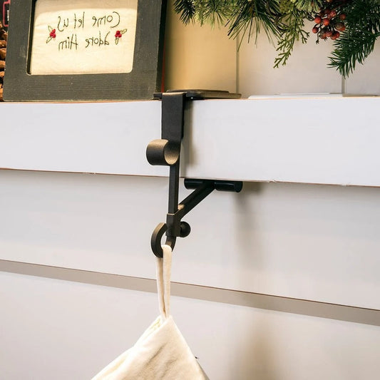 Zentrivo Adjustable Fireplace Stocking and Garland Hanger