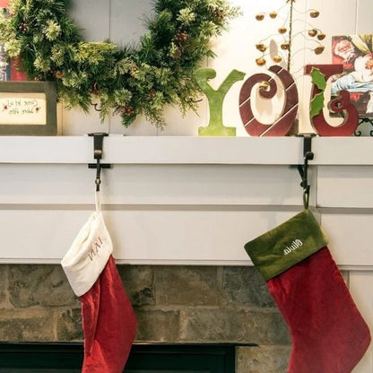 Zentrivo Adjustable Fireplace Stocking and Garland Hanger