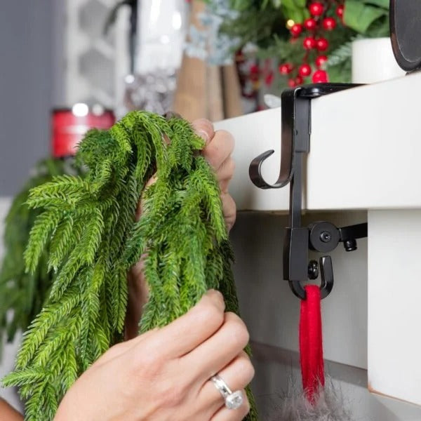 Zentrivo Adjustable Fireplace Stocking and Garland Hanger
