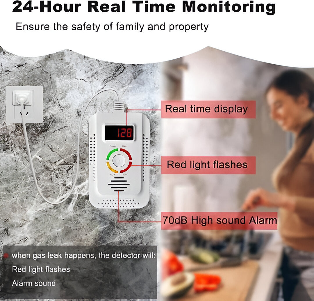 Zentrivo Plug-In Household Gas and CO Detection Unit