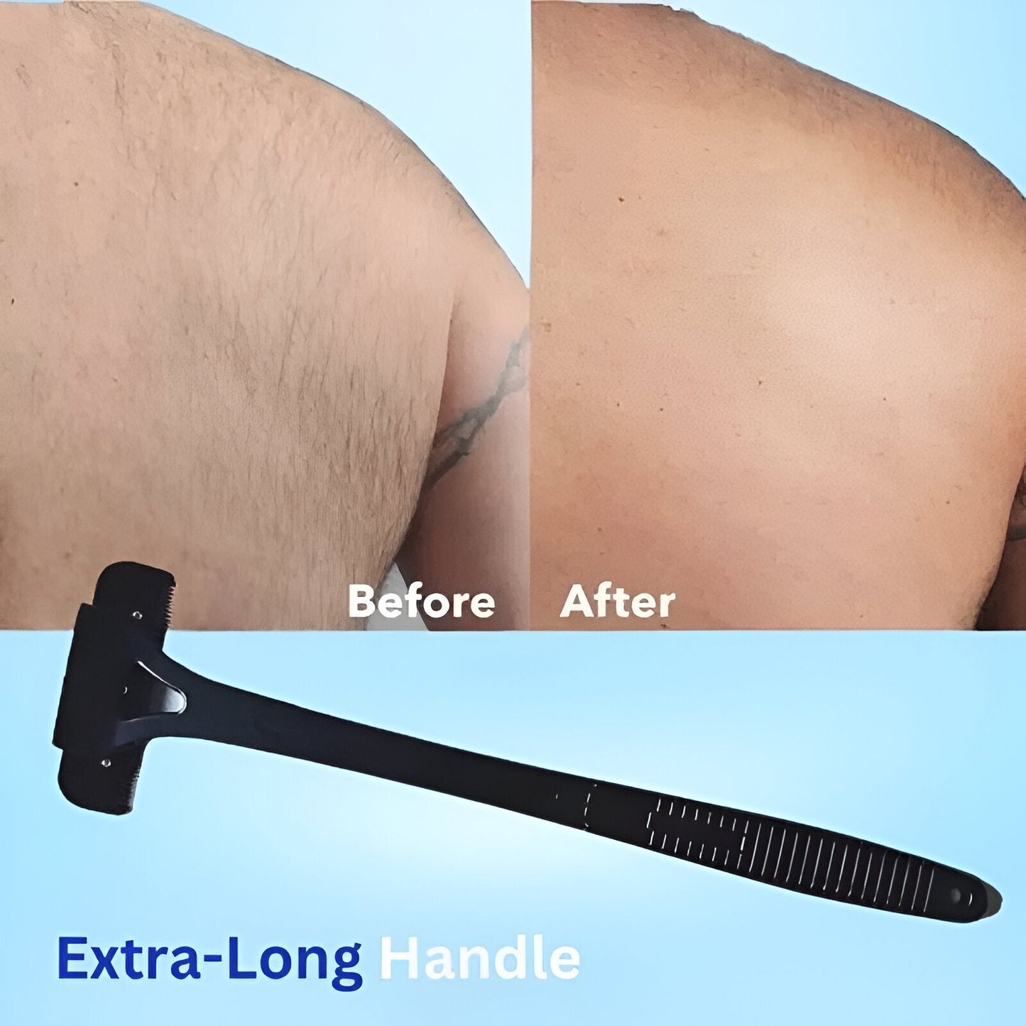 Zentrivo Extended-Reach Back Shaver for Men