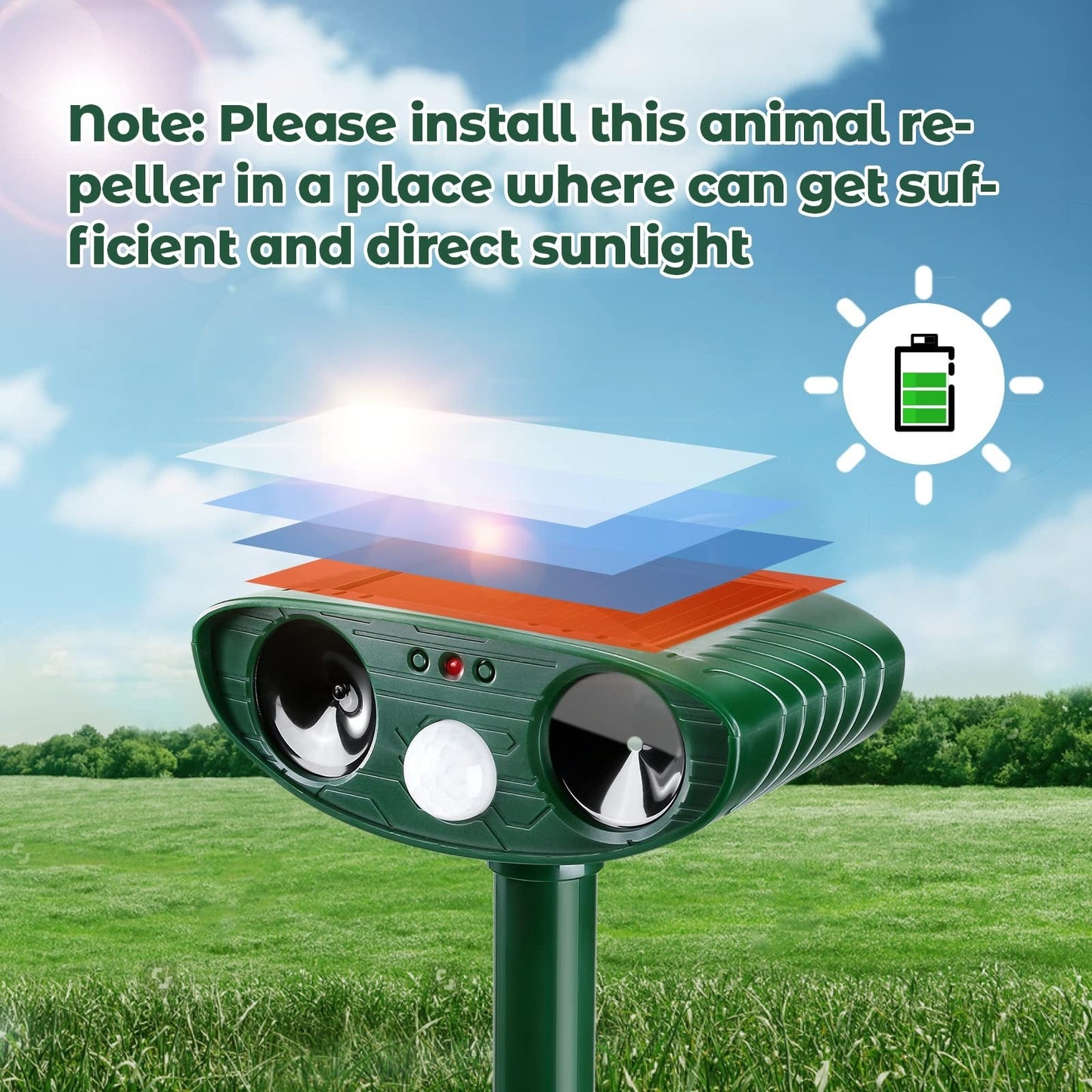 Zentrivo Ultrasonic Woodpecker Repellent