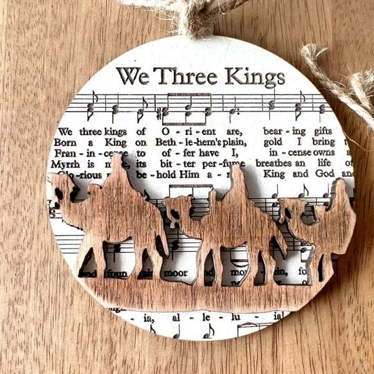 Zentrivo Nativity-Themed Music Sheet Ornament Collection