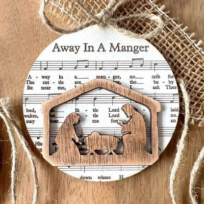 Zentrivo Nativity-Themed Music Sheet Ornament Collection
