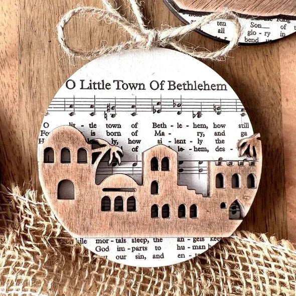 Zentrivo Nativity-Themed Music Sheet Ornament Collection