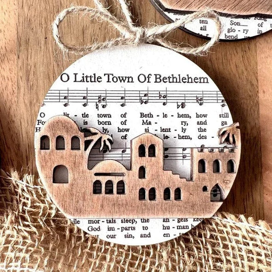 Zentrivo Nativity-Themed Music Sheet Ornament Collection