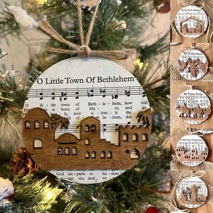 Zentrivo Nativity-Themed Music Sheet Ornament Collection