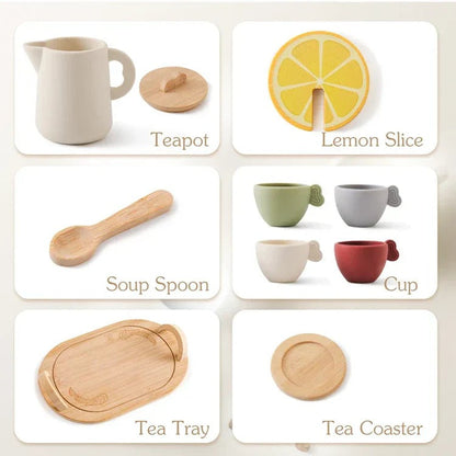 Zentrivo Children’s Pretend Afternoon Tea Set With Tray
