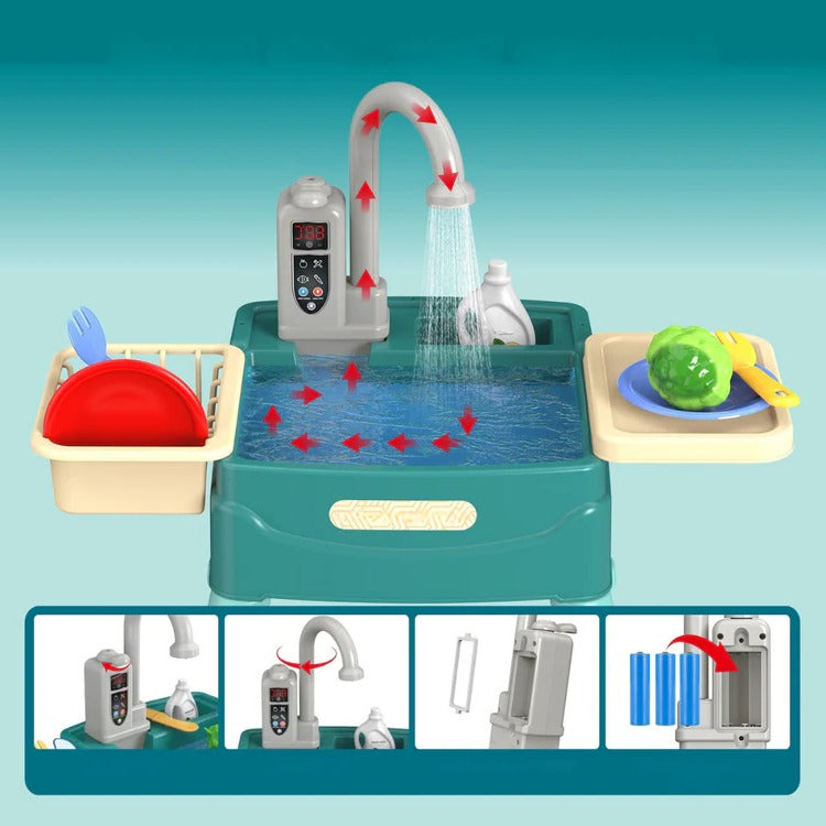 Zentrivo Children’s Play Kitchen with Flowing Water Feature