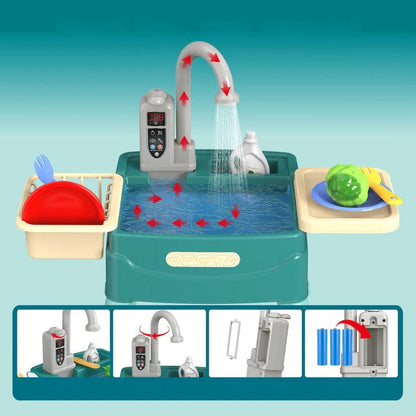 Zentrivo Children’s Play Kitchen with Flowing Water Feature