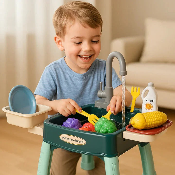 Zentrivo Children’s Play Kitchen with Flowing Water Feature