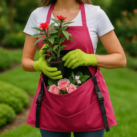 Zentrivo Durable Harvesting Apron With Drop-Release Pouch
