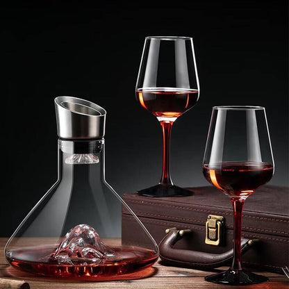 Zentrivo Crystal Glass Wine Decanter Aerator Carafe