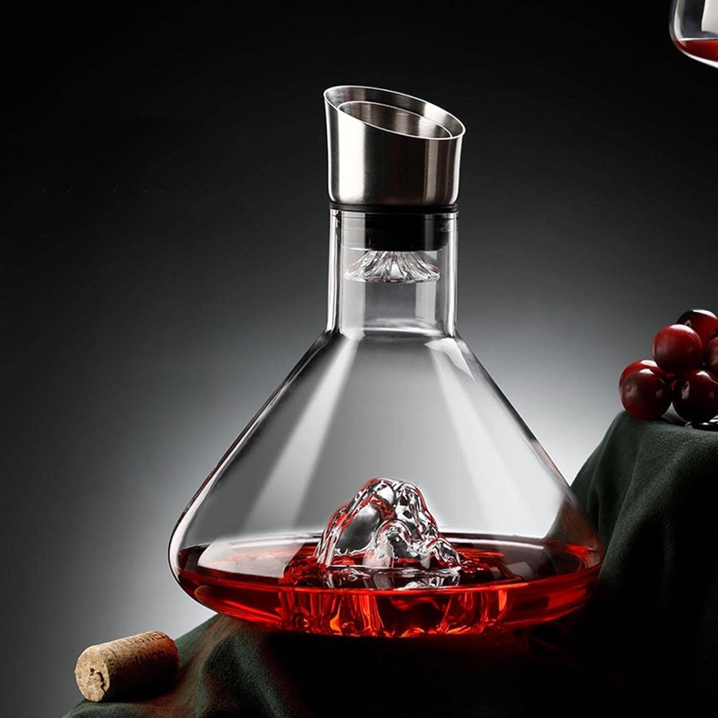Zentrivo Crystal Glass Wine Decanter Aerator Carafe