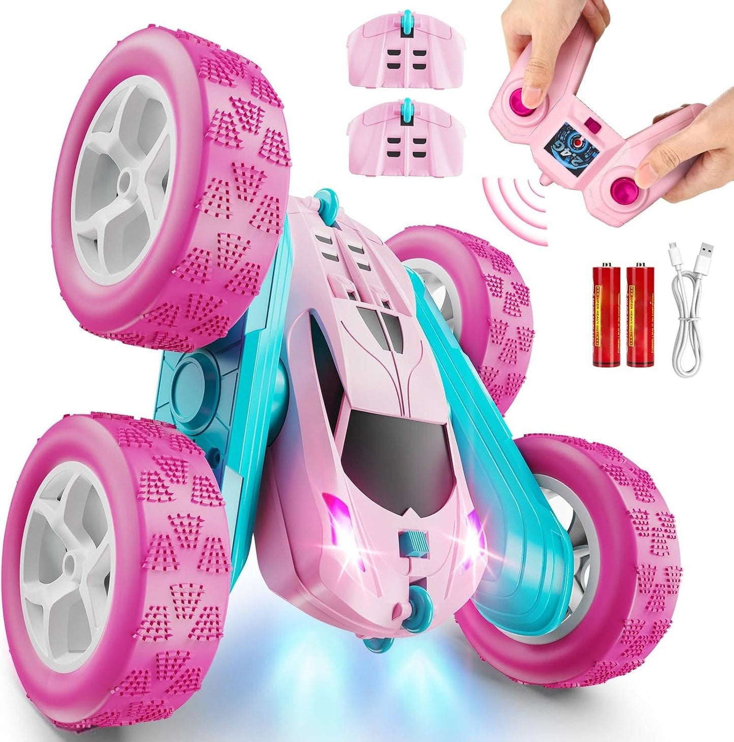 Zentrivo RC Cars Toys for Kids Ages 6 to 12 with LED
