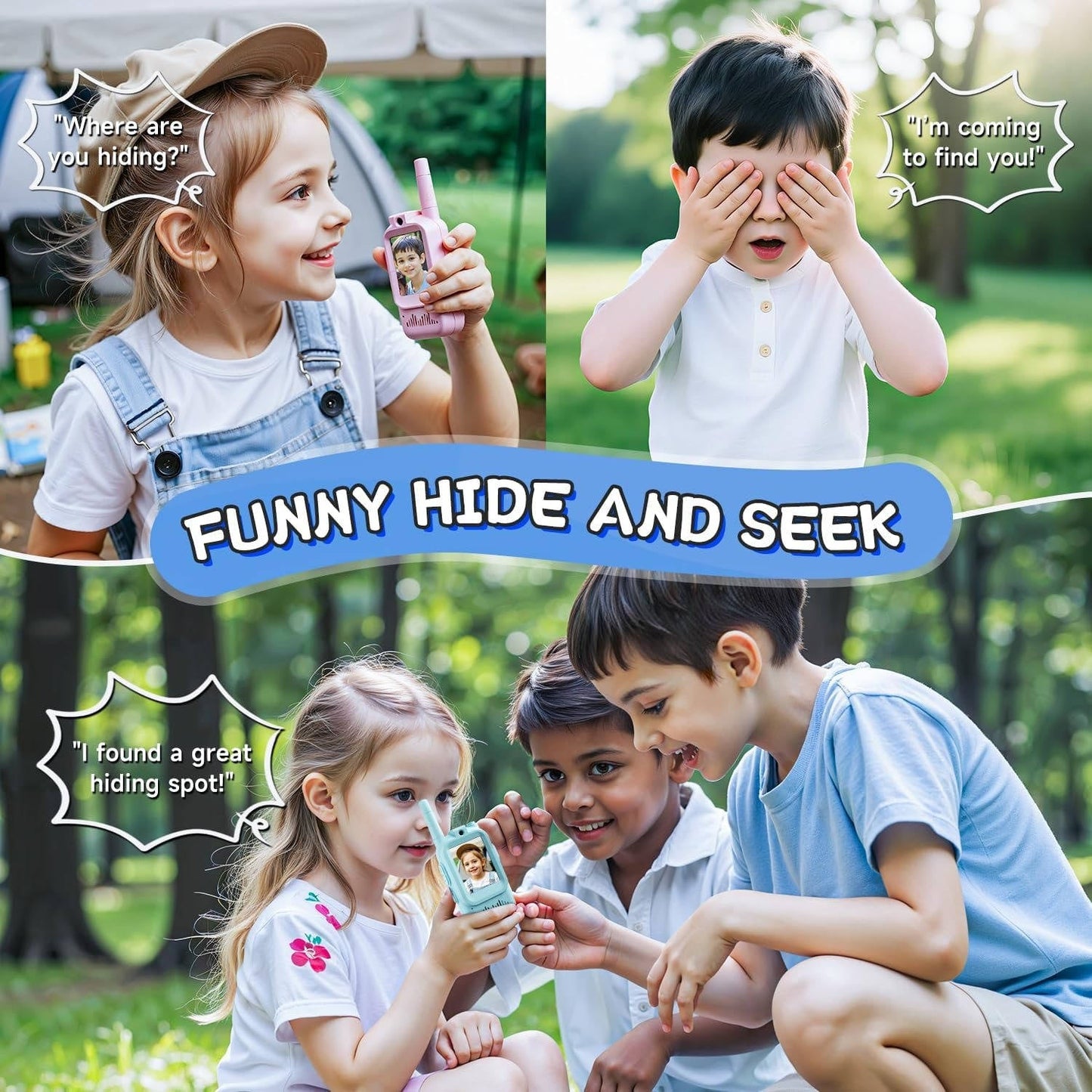 Zentrivo Kids Walkie Talkies Video Voice & Chat 2 Set