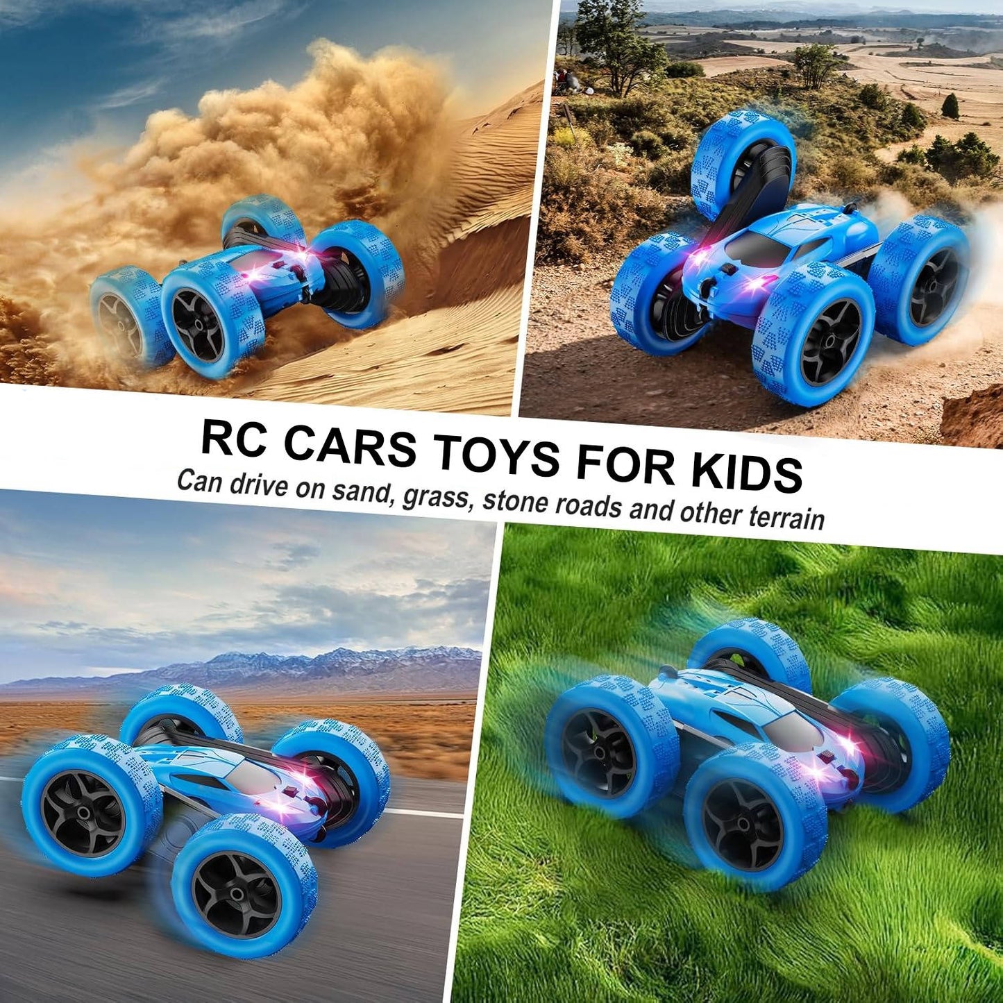 Zentrivo RC Cars Toys for Kids Ages 6 to 12 with LED