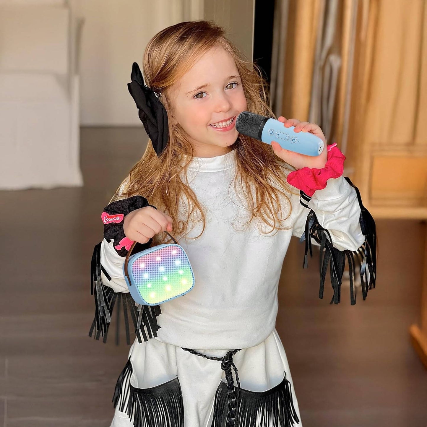 Zentrivo Mini Karaoke Machine with 2 Wireless Microphones