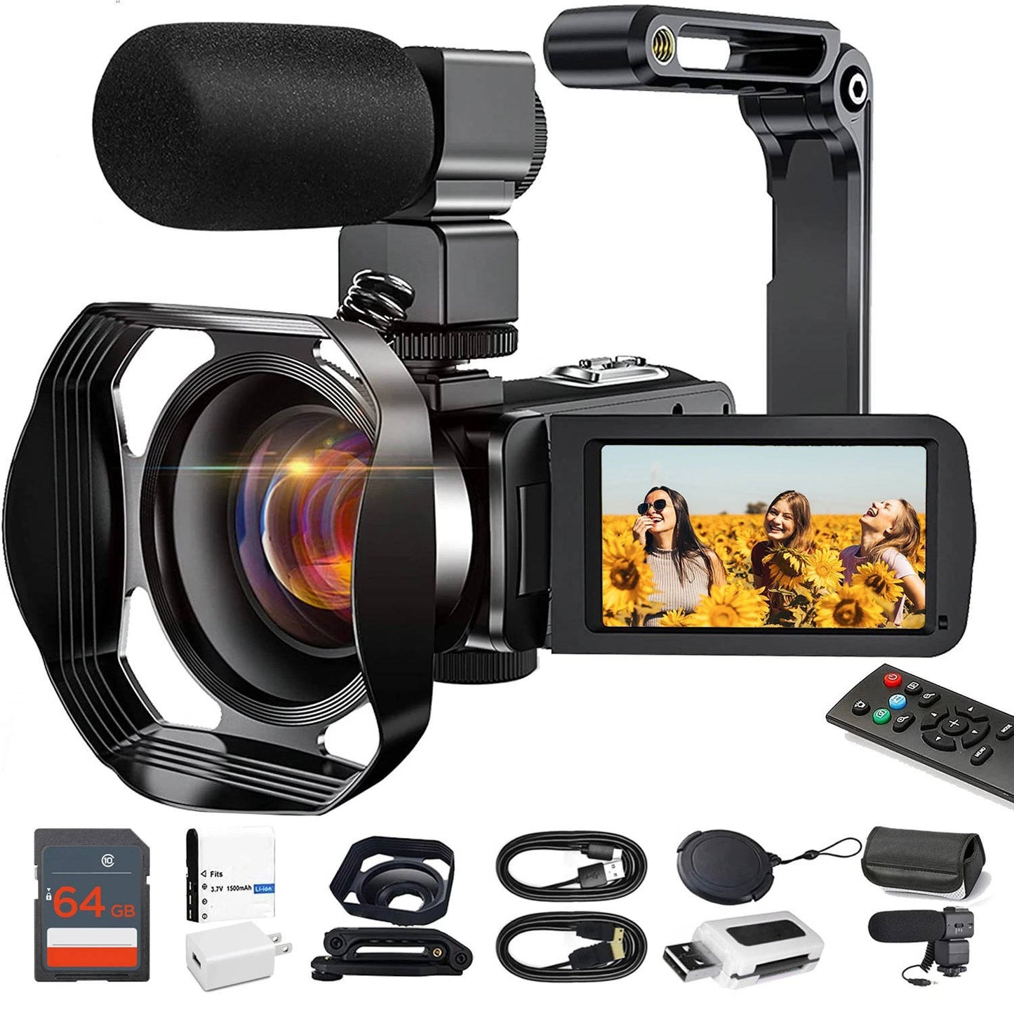 Zentrivo 4K Video Camera Camcorder YouTube Vlogging WiFi