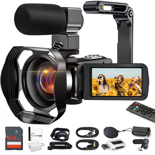 Zentrivo 4K Video Camera Camcorder YouTube Vlogging WiFi