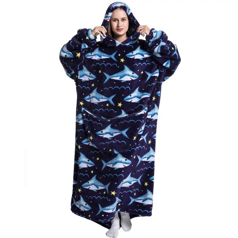 Zentrivo Long Wearable Blanket Hoodie