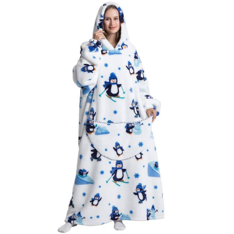 Zentrivo Long Wearable Blanket Hoodie
