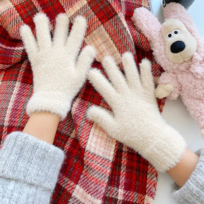Zentrivo Soft Plush Winter Gloves for Women