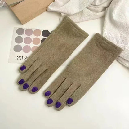 Zentrivo Touch Screen Winter Gloves with Nail Polish Design
