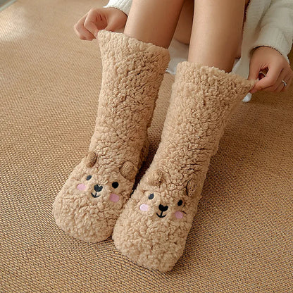 Zentrivo Kawaii Bear Fleece Warm Socks