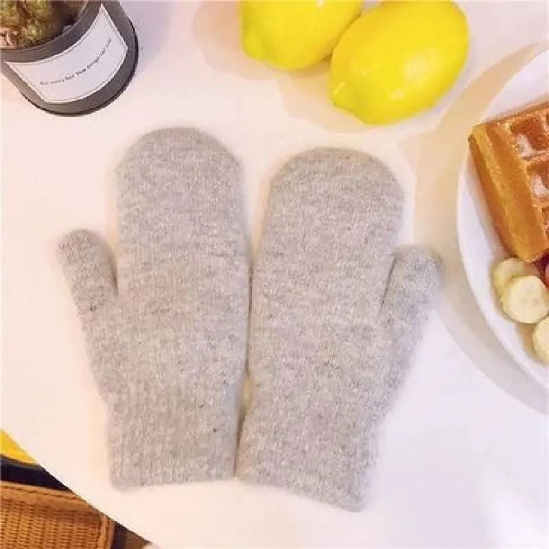 Zentrivo Cashmere Knit Mittens Winter for Women