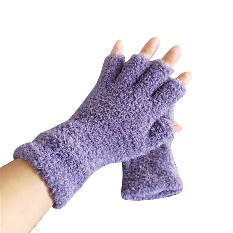 Zentrivo Winter Comfort Knit Half Finger Gloves