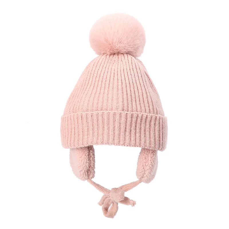 Zentrivo Kids Knit Beanie Winter Hat with Earflaps
