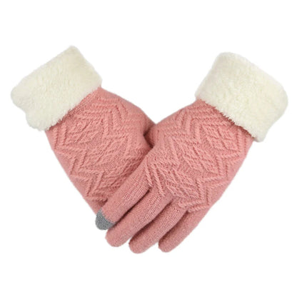 Zentrivo Plush Lined Touch Screen Knitted Gloves
