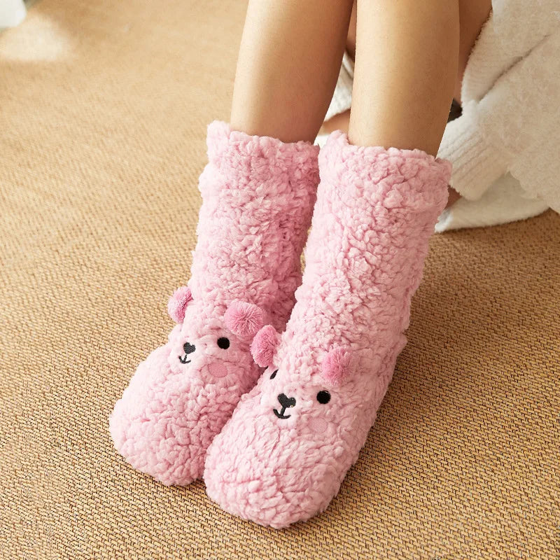 Zentrivo Kawaii Bear Fleece Warm Socks