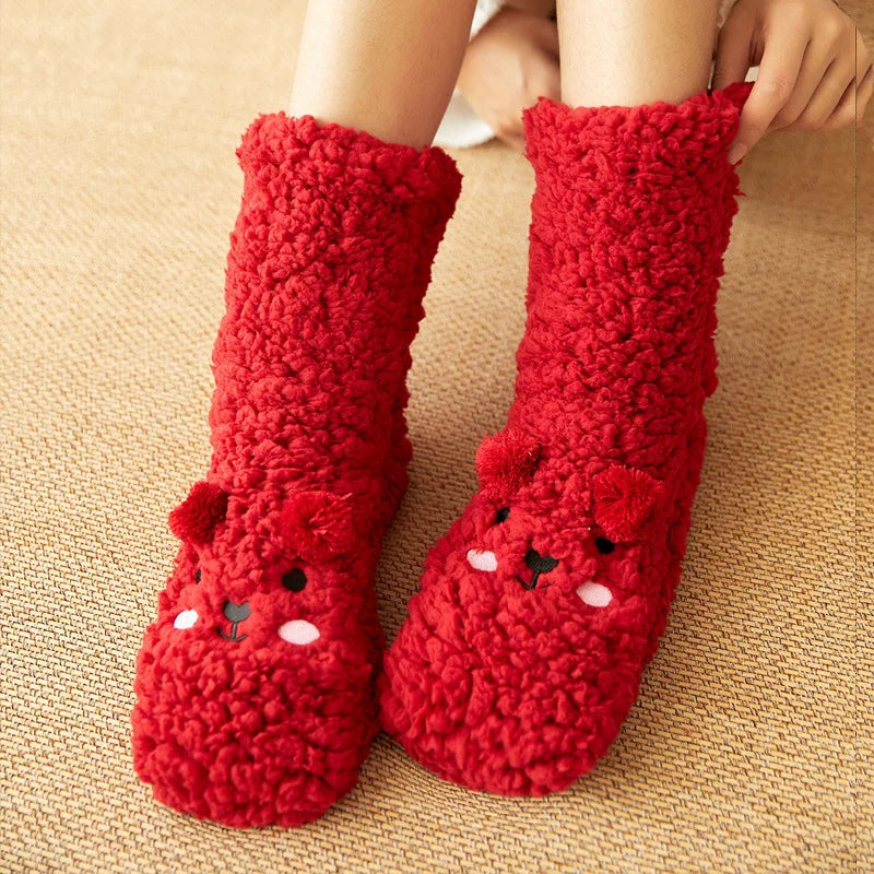 Zentrivo Kawaii Bear Fleece Warm Socks