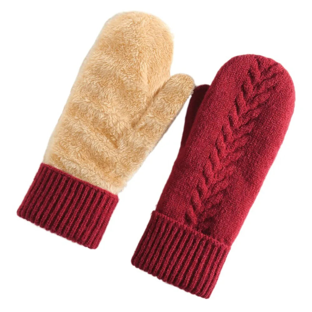 Zentrivo Double Layer Fleece Lined Winter Mittens