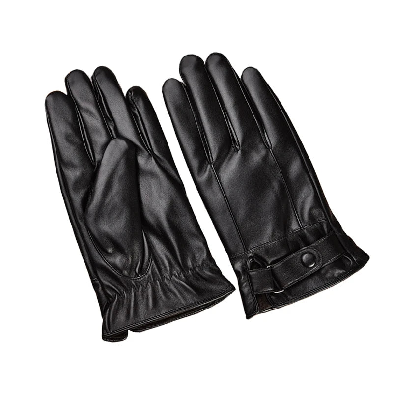 Zentrivo Touch Screen Men's Leather Gloves for Winter