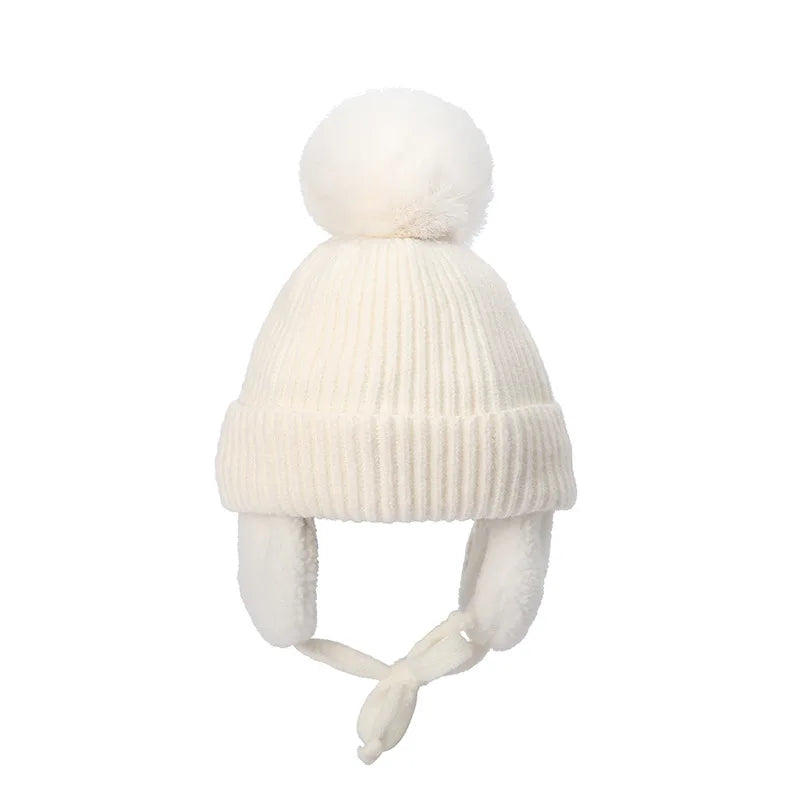 Zentrivo Kids Knit Beanie Winter Hat with Earflaps