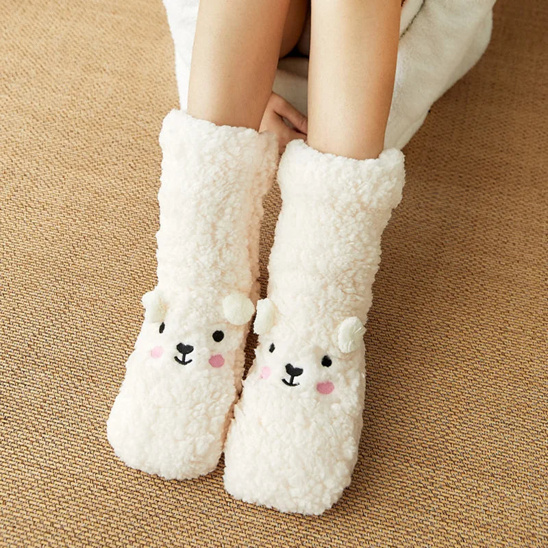 Zentrivo Kawaii Bear Fleece Warm Socks